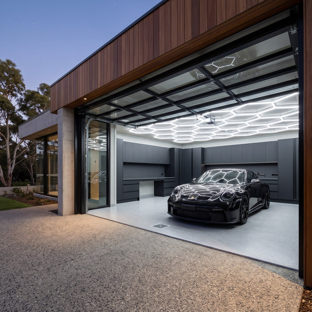 Why Do Car Shops Use Hexagon Lights? A Detailer's Guide - HEXA hexagon LED lighting Australia