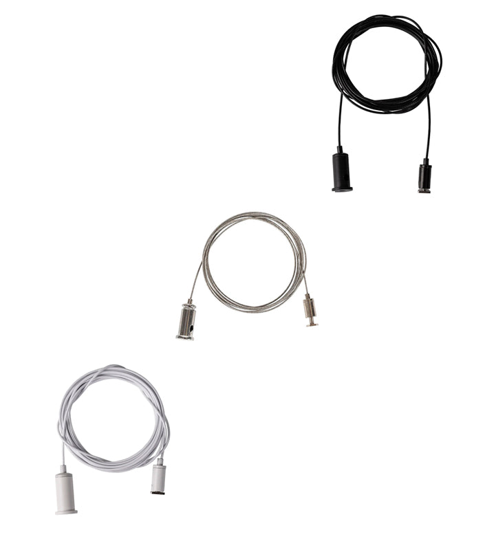 LED Extrusion Suspension Kit (2-4m) in Black, Silver or White HLSK