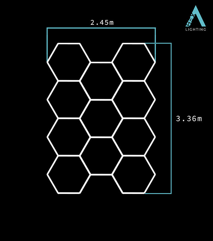 Dodeca Grid Classic - Hexagon LED Lighting Fixture DODECA