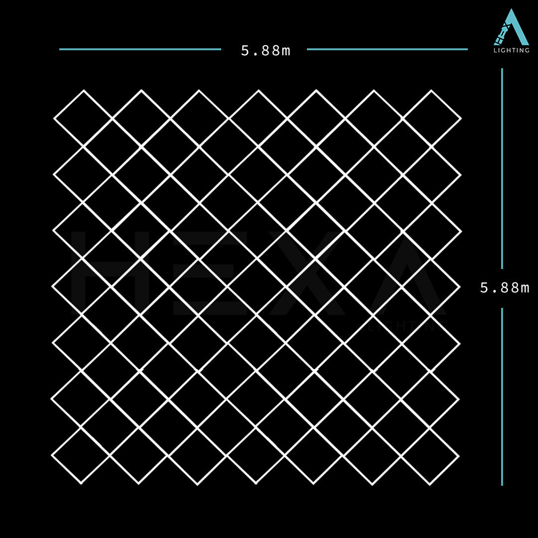 Double Diamond Grid - HEXA LED Lighting System GD-1005