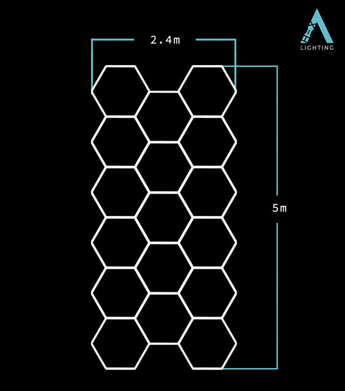 Extended Single Garage Classic - Hexagon LED Lighting Fixture EXTENDED SINGLE GARAGE
