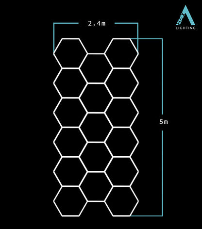Extended Single Garage Classic - Hexagon LED Lighting Fixture EXTENDED SINGLE GARAGE