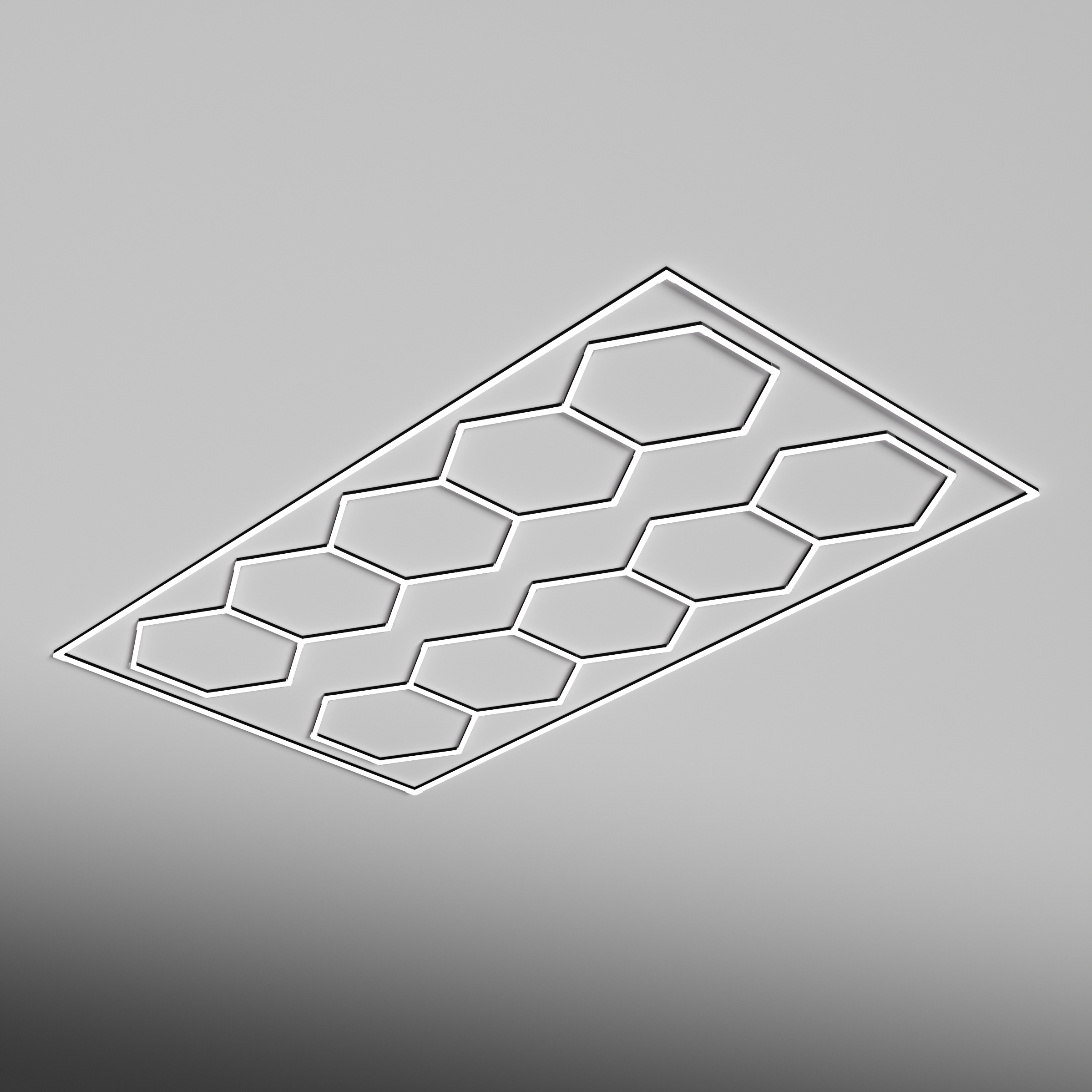 Bordered Double Row - Hexagon Lighting Fixture Bordered Double Row
