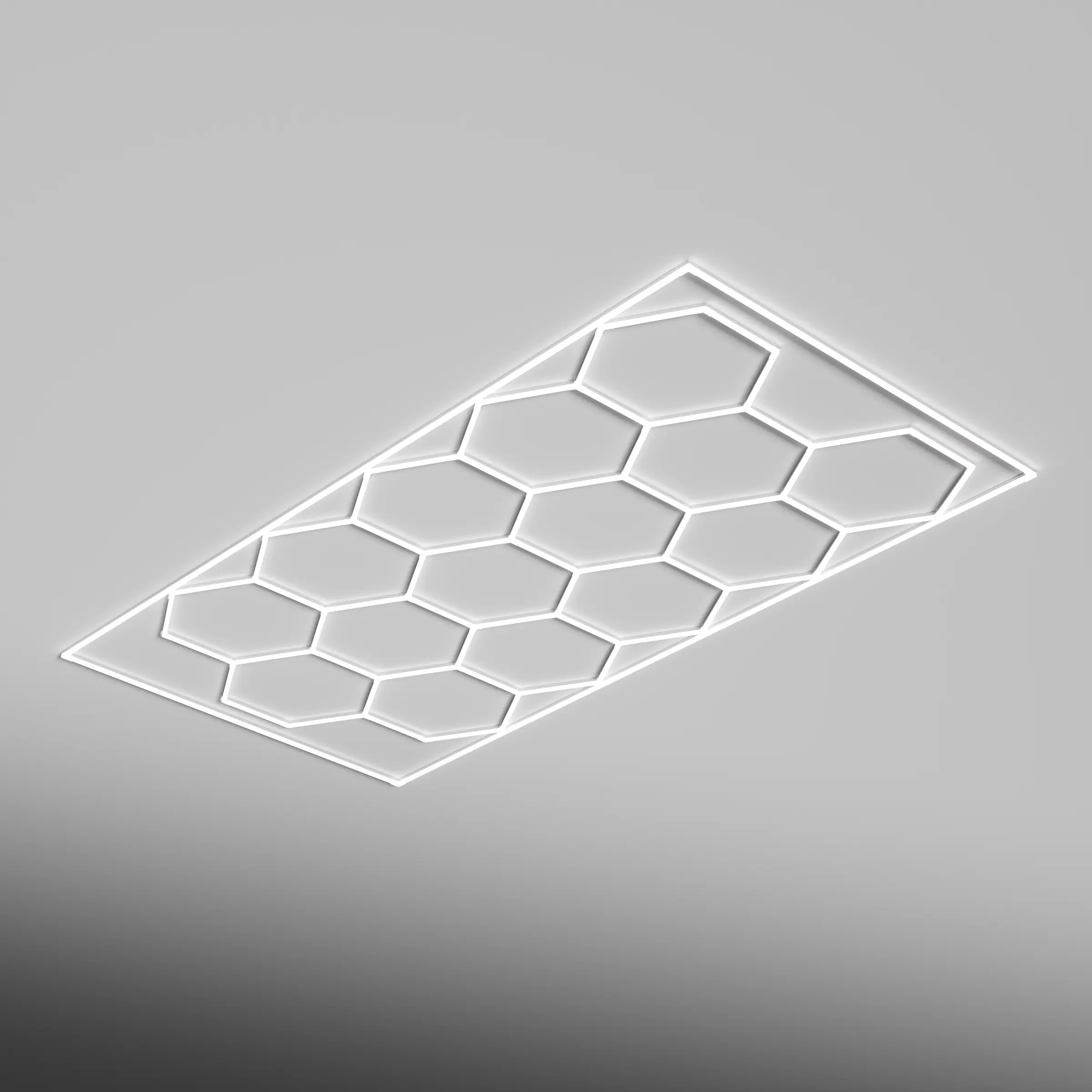 Single Garage Bordered - HEXA LED Lighting System Bordered Single Garage