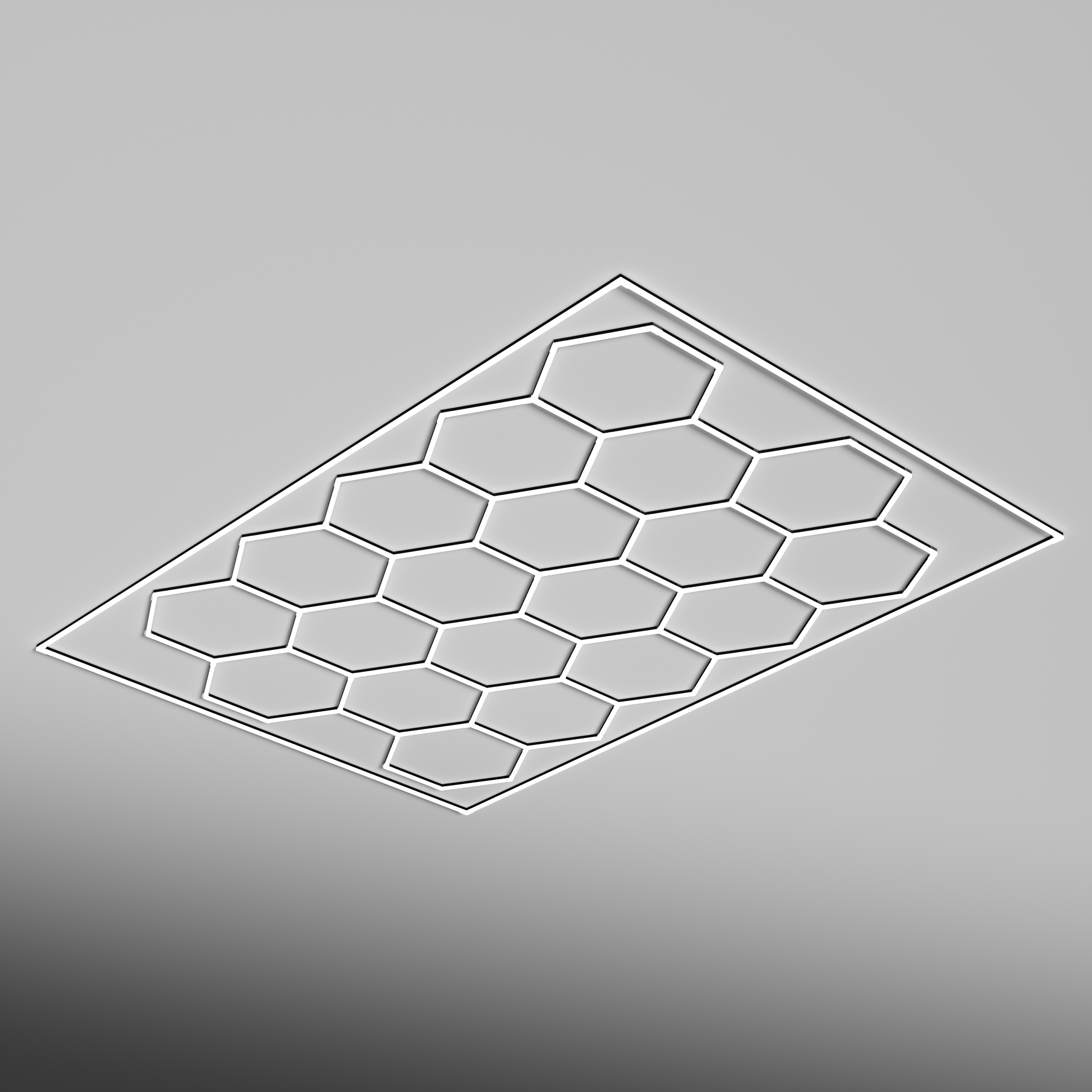 Extended Single Garage Bordered - HEXA LED Lighting System Bordered Extended Single