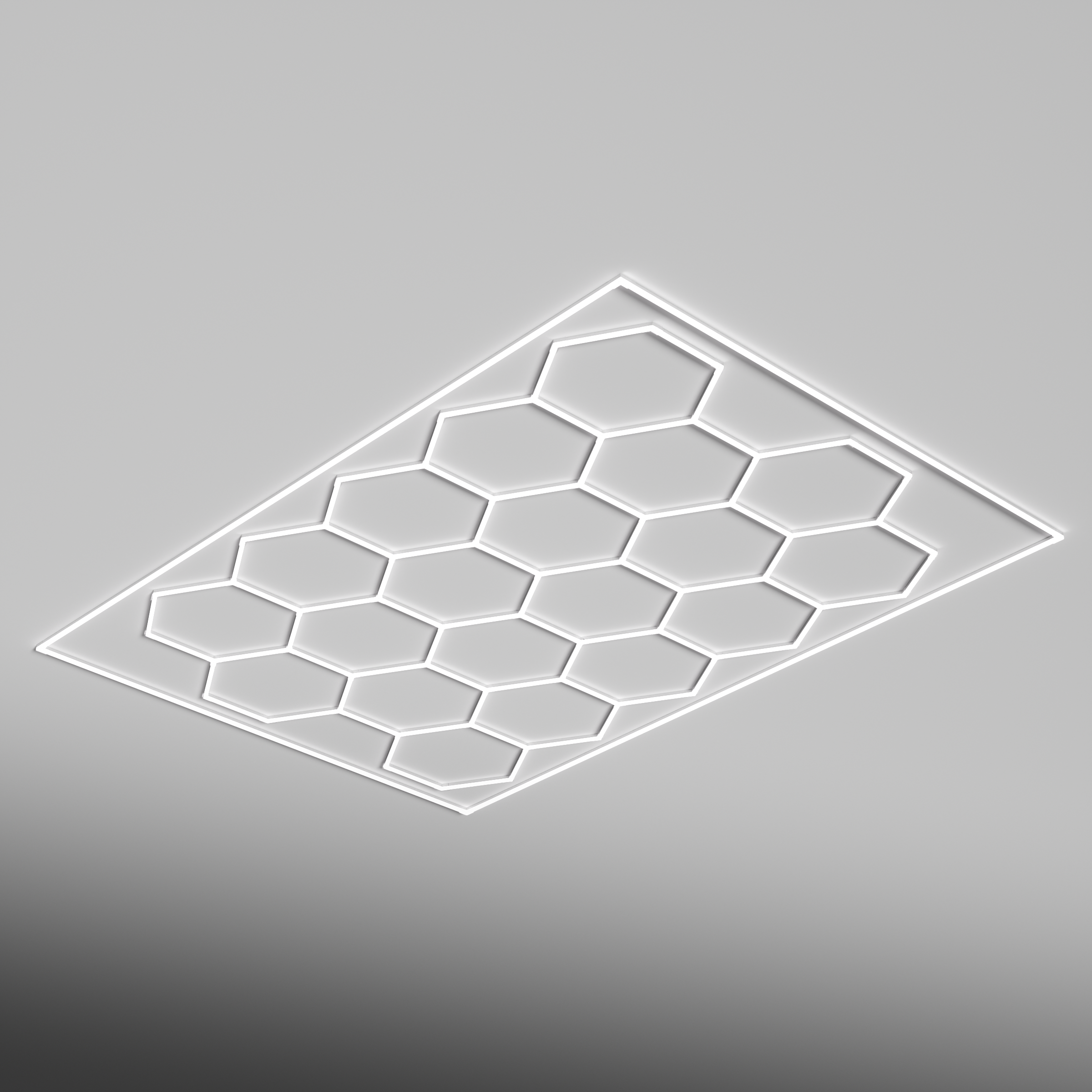 Extended Single Garage Bordered - HEXA LED Lighting System Bordered Extended Single