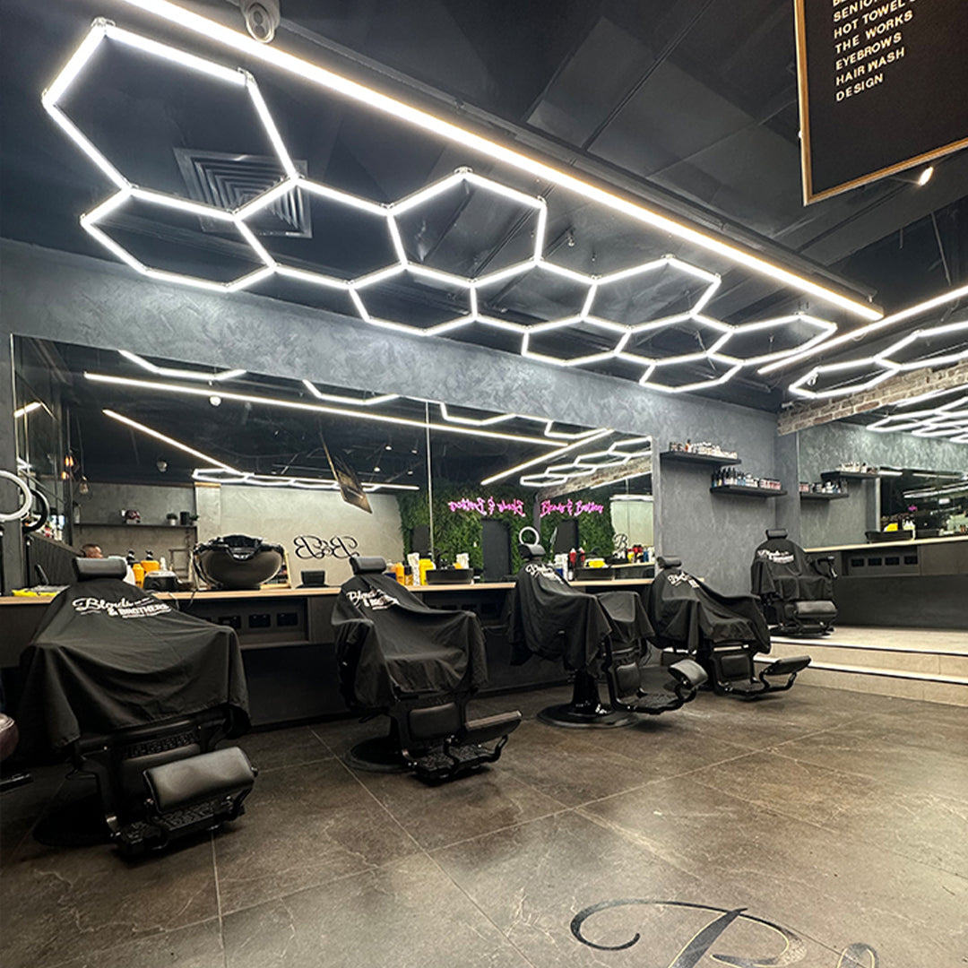 2.1m x 6.5m | Hexagon LED Lighting Fixture MEGA CLUSTER GRANDE