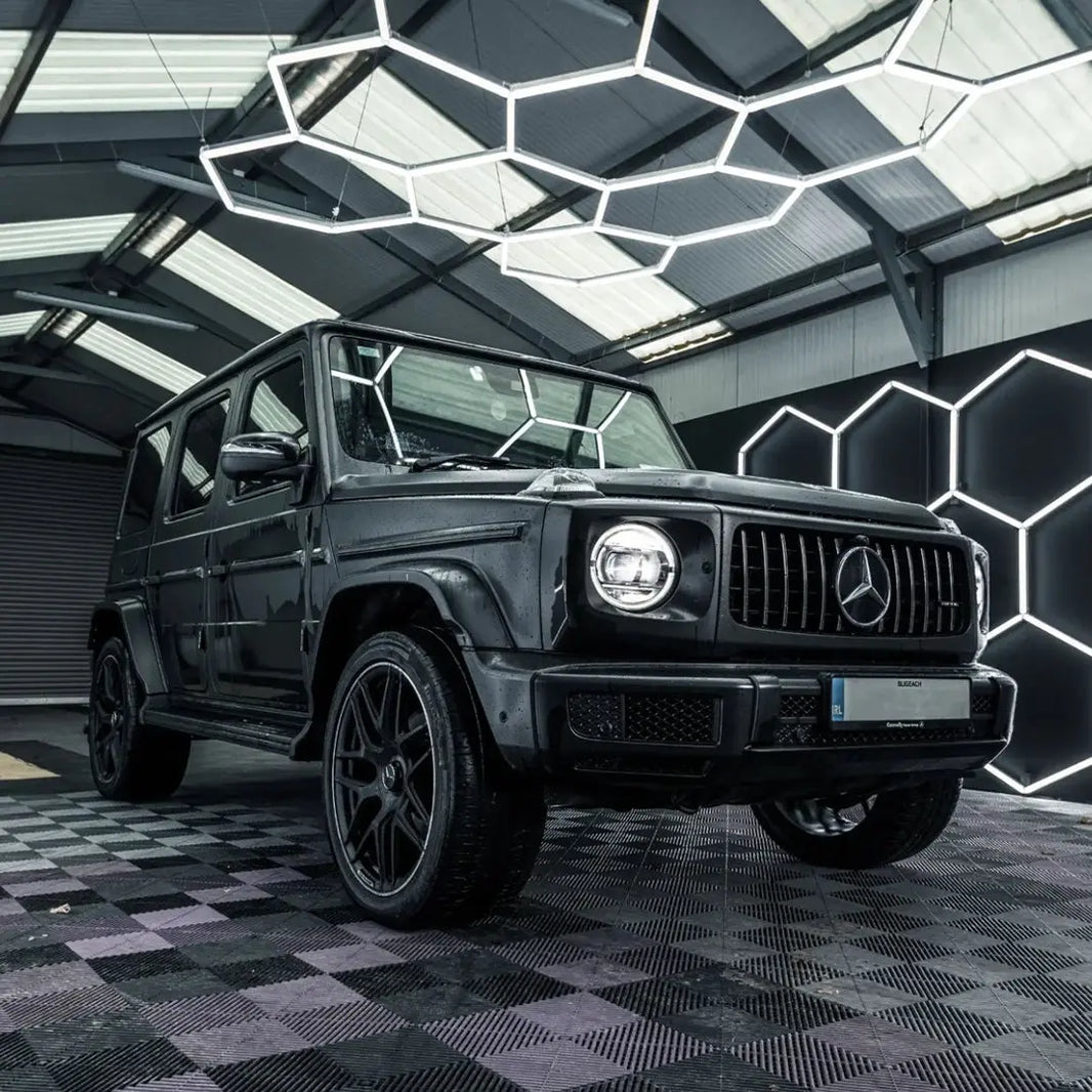 3m x 5.2m | Hexagon LED Lighting Fixture SINGLE GARAGE GRANDE