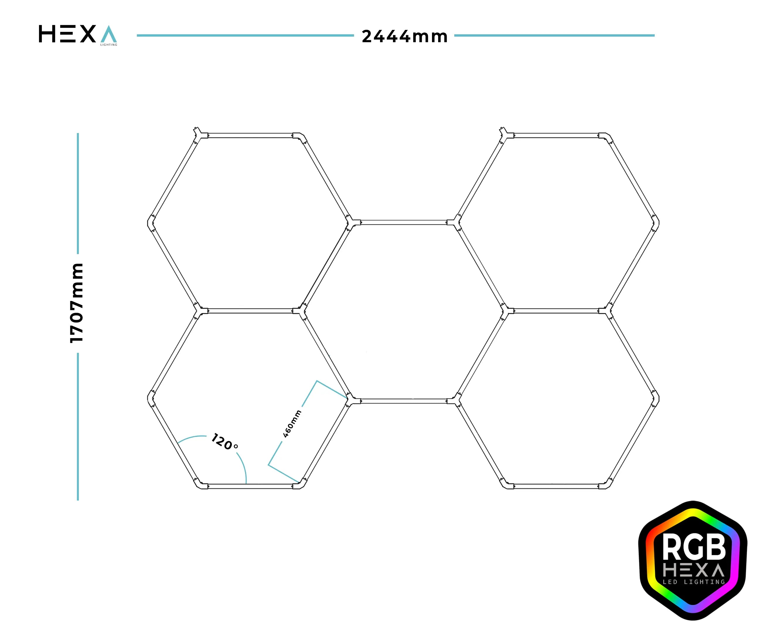 Penta - RGB Hexagon Lighting Fixture PENTA RGB