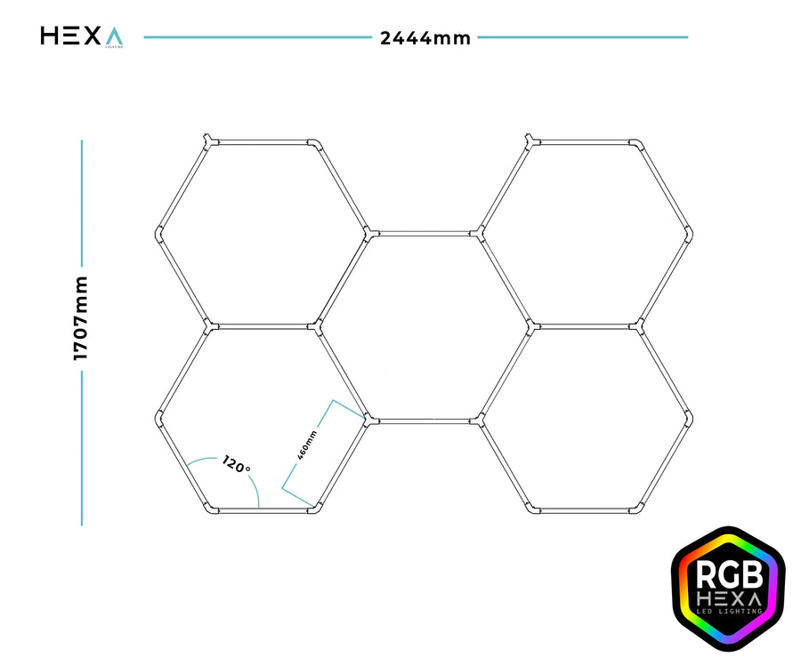 Penta - RGB Hexagon Lighting Fixture PENTA RGB