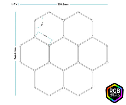 Comb - RGB Hexagon Lighting Fixture COMB RGB