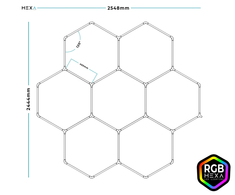 Comb - RGB Hexagon Lighting Fixture COMB RGB