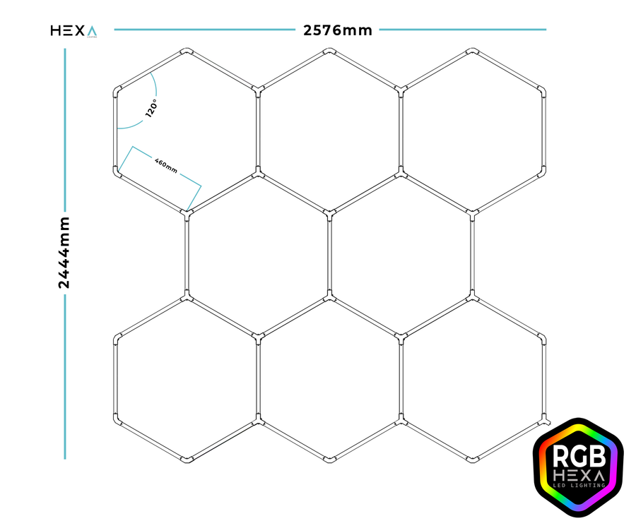 Octo - RGB Hexagon Lighting Fixture OCTO RGB