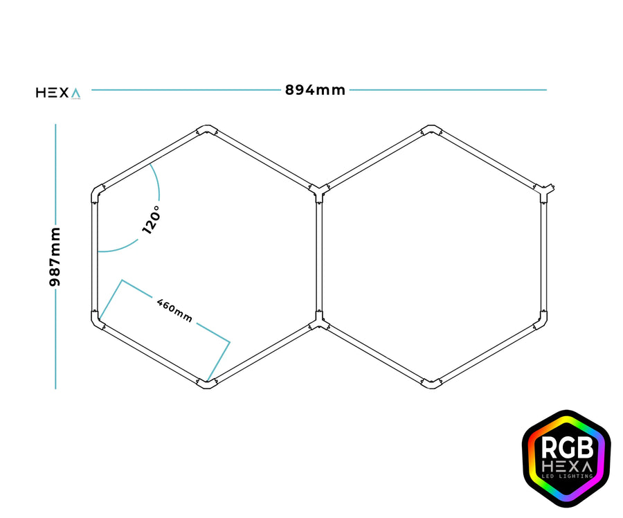 Dual - RGB Hexagon Lighting Fixture DUAL RGB