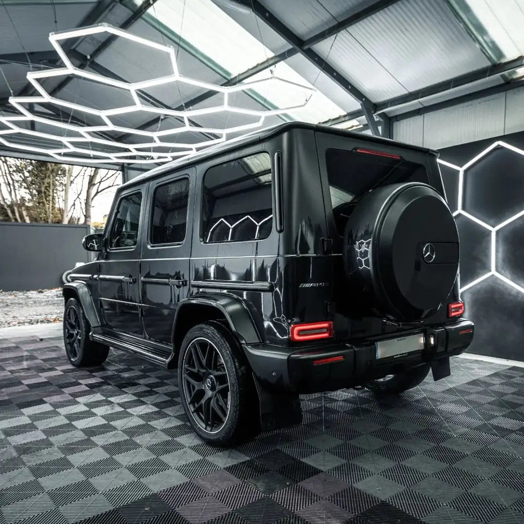 3m x 5.2m | Hexagon LED Lighting Fixture SINGLE GARAGE GRANDE