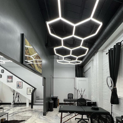 2.1m x 6.5m | Hexagon LED Lighting Fixture MEGA CLUSTER GRANDE