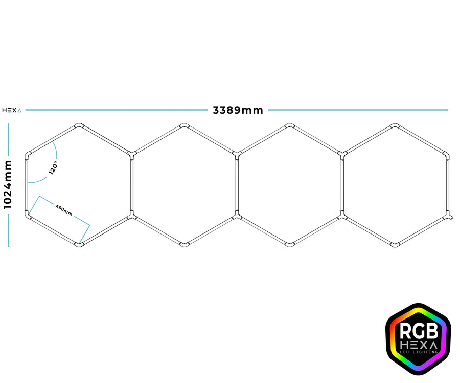 Tetra - RGB Hexagon Lighting Fixture TETRA RGB