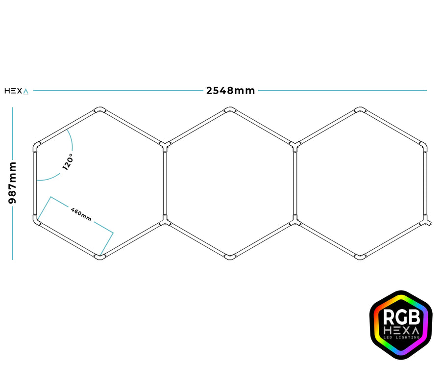 Trio - RGB Hexagon Lighting Fixture TRIO RGB