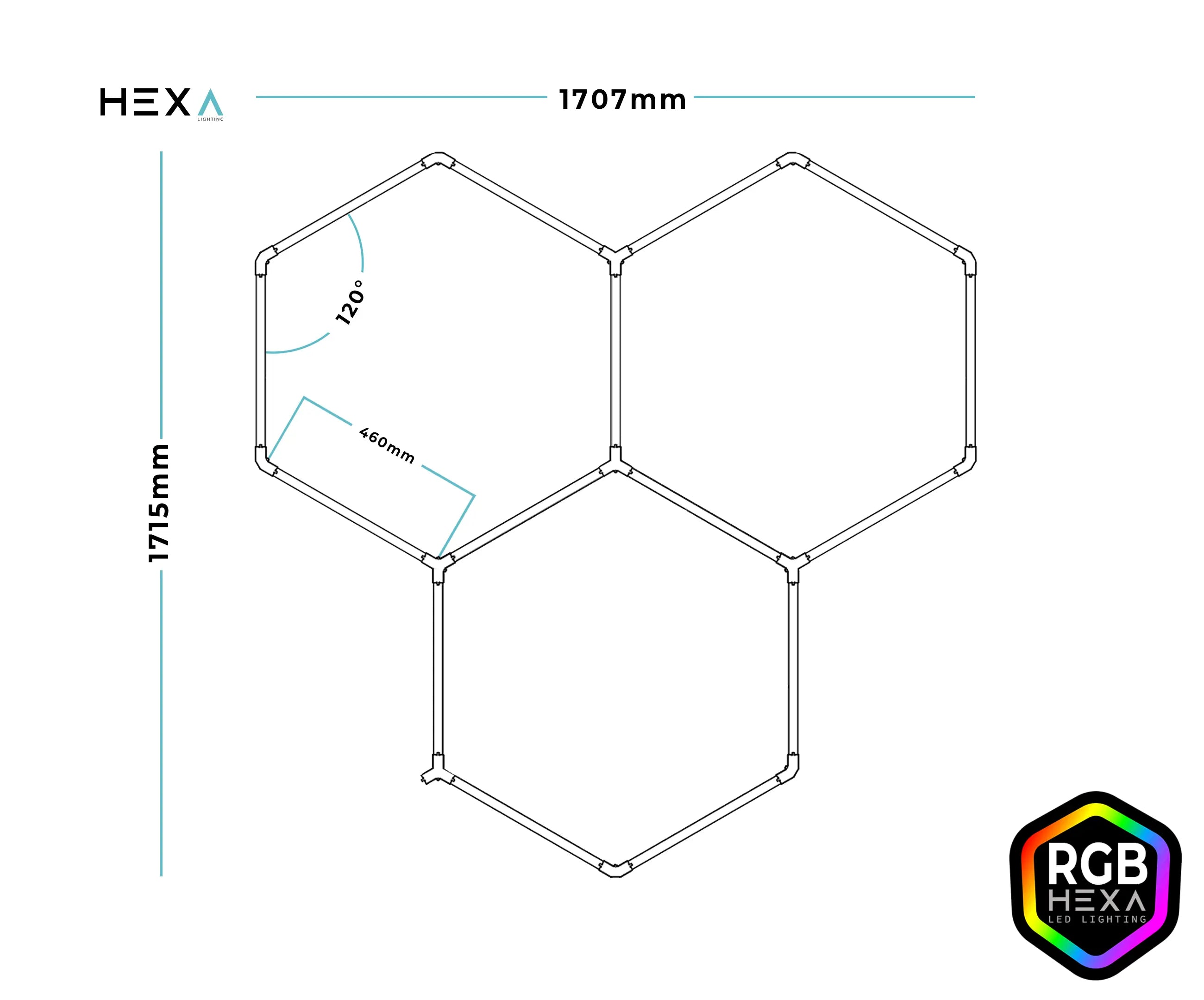 Triod - RGB Hexagon Lighting Fixture TRIOD RGB