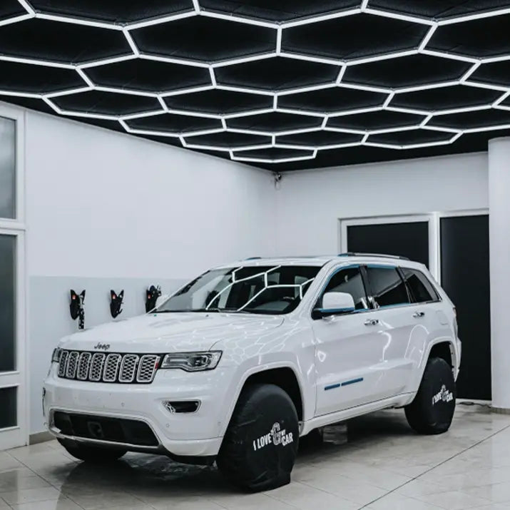 4.9m x 5.6m | Hexagon LED Lighting Fixture DOUBLE GARAGE GRANDE