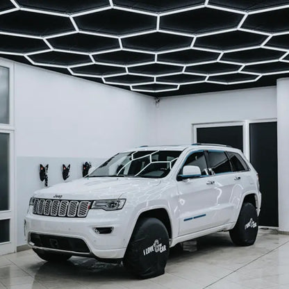 4.9m x 5.6m | Hexagon LED Lighting Fixture DOUBLE GARAGE GRANDE